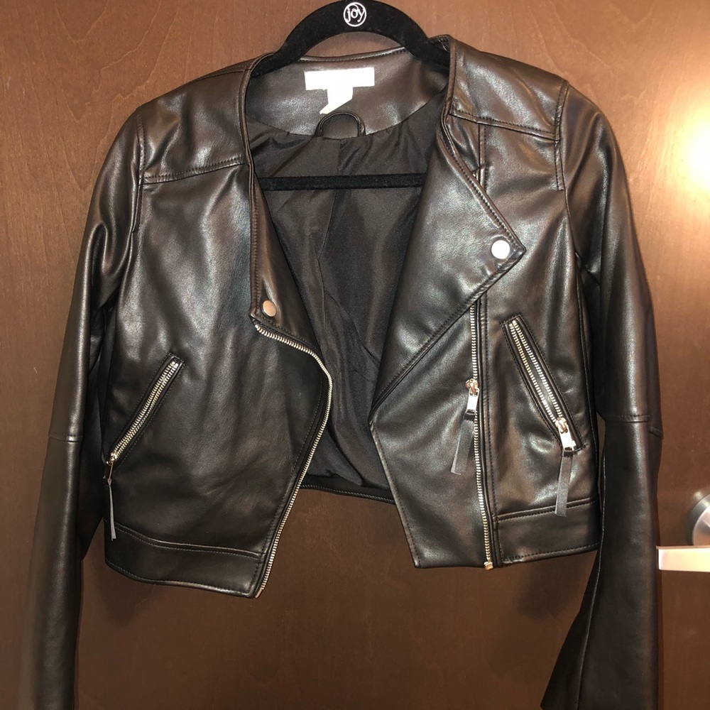 Cropped Leather Jacket